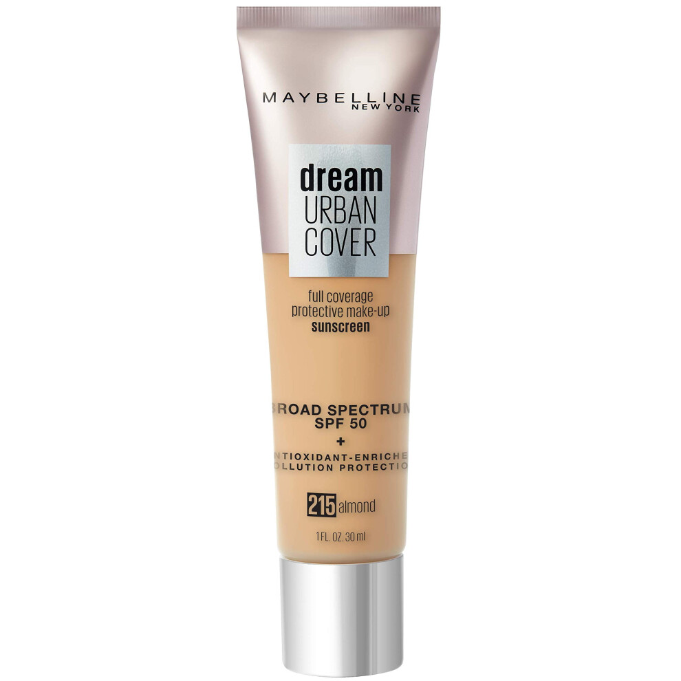 Maybelline Dream Urban Cover Flawless Coverage Foundation Makeup  SPF 50  Almond