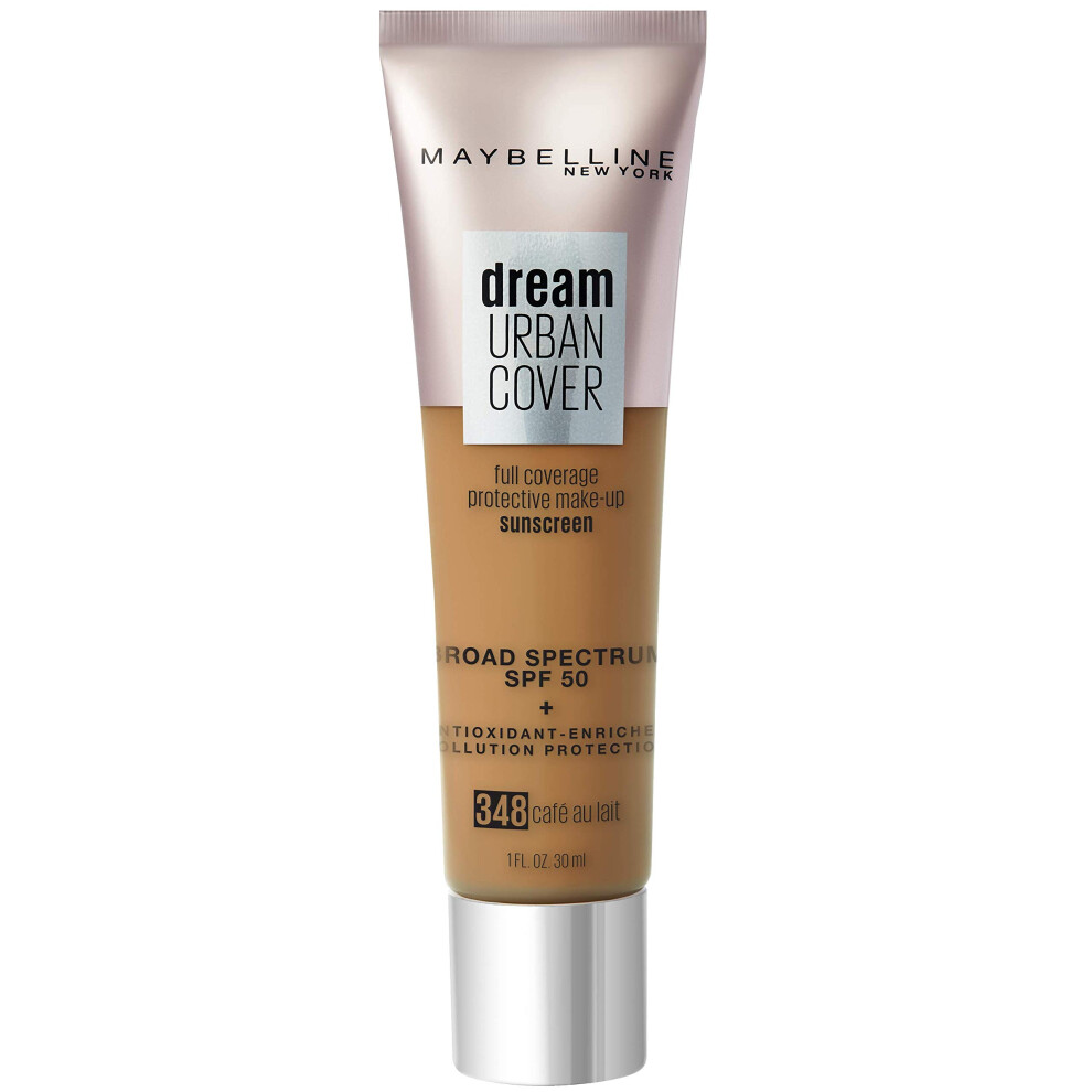 Maybelline Dream Urban Cover Flawless Coverage Foundation Makeup  SPF 50  Cafe Au Lait