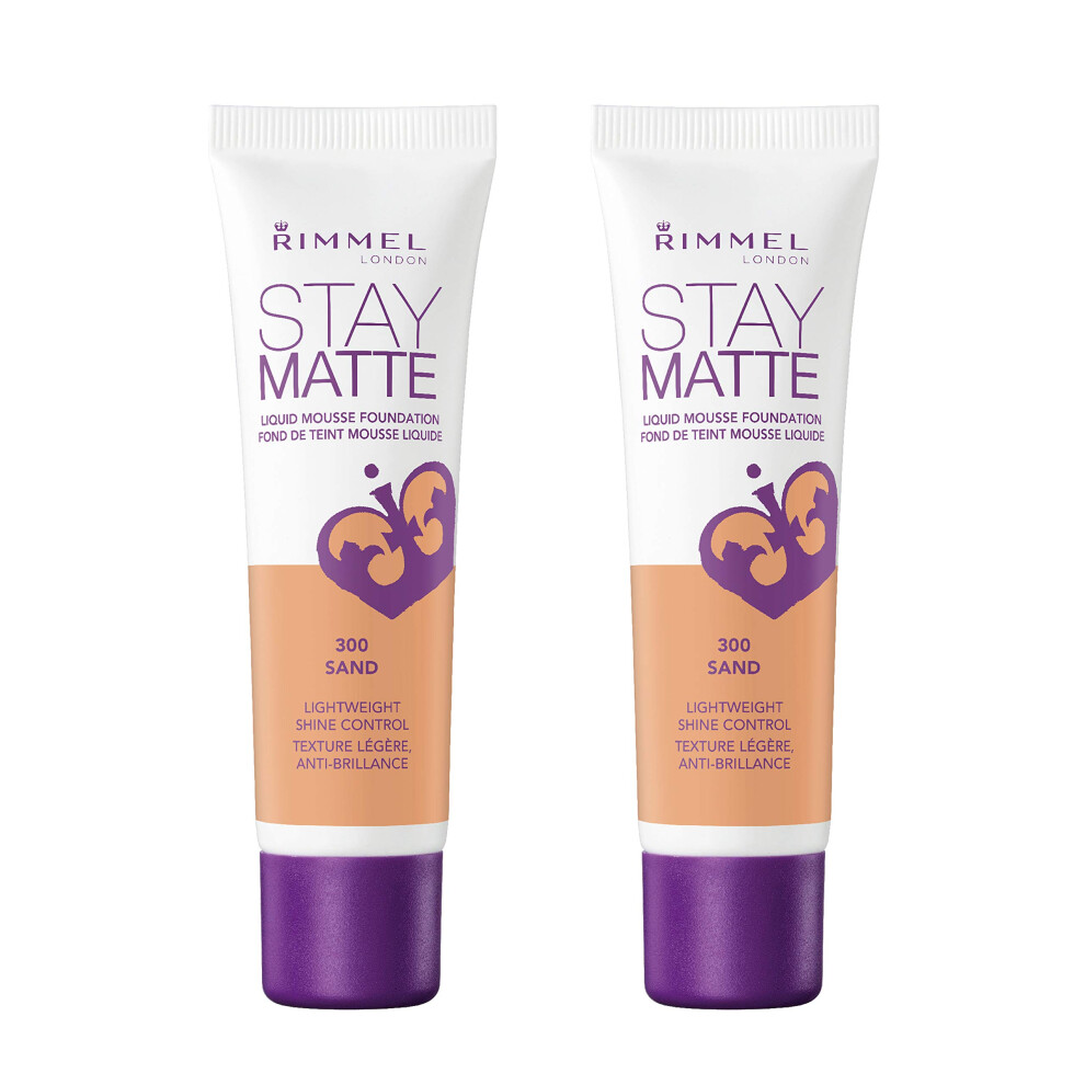 Rimmel Stay Matte Liquid Foundation  Sand  1 Fl Oz  2 Count (Pack of 1)