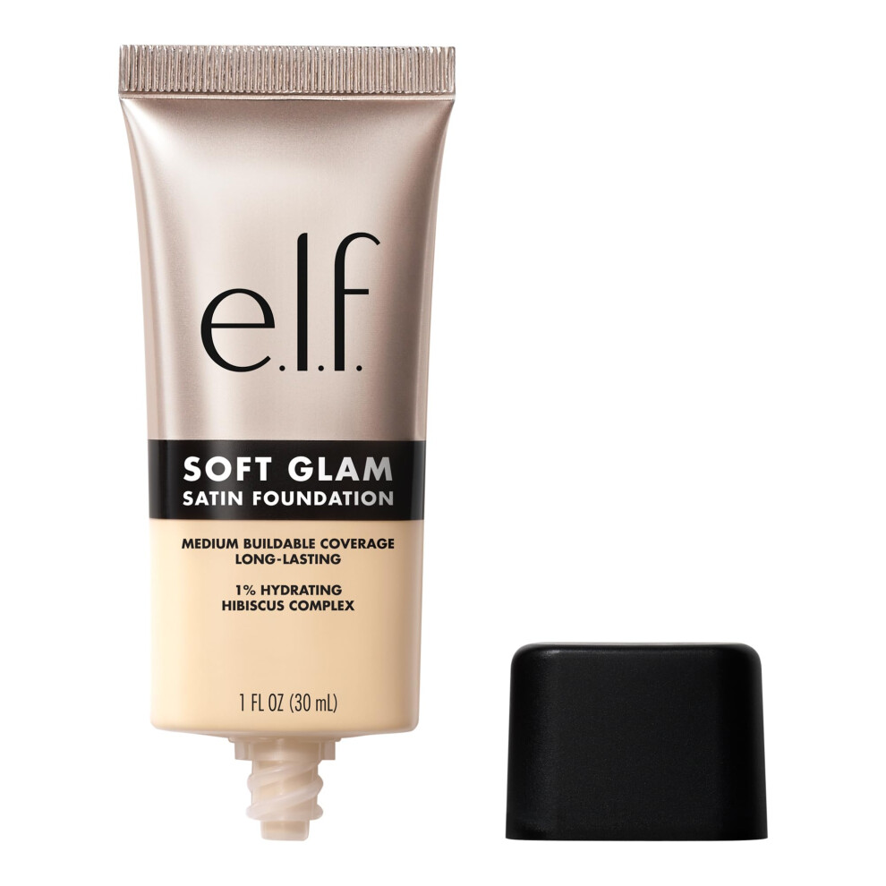 e.l.f. Soft Glam Foundation  Medium Coverage  Long-Lasting & Buildable Foundation For A Smooth  Satin Finish  Vegan & Cruelty-Free  12 Fair