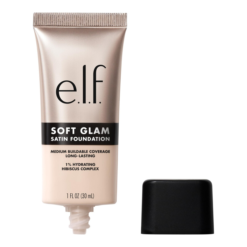 e.l.f. Soft Glam Foundation  Medium Coverage  Long-Lasting & Buildable Foundation For A Smooth  Satin Finish  Vegan & Cruelty-Free  10 Fair