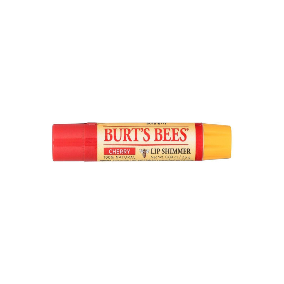 Burt's Bees Lip Shimmer  Cherry 0.09 Ounce (Pack of 4)