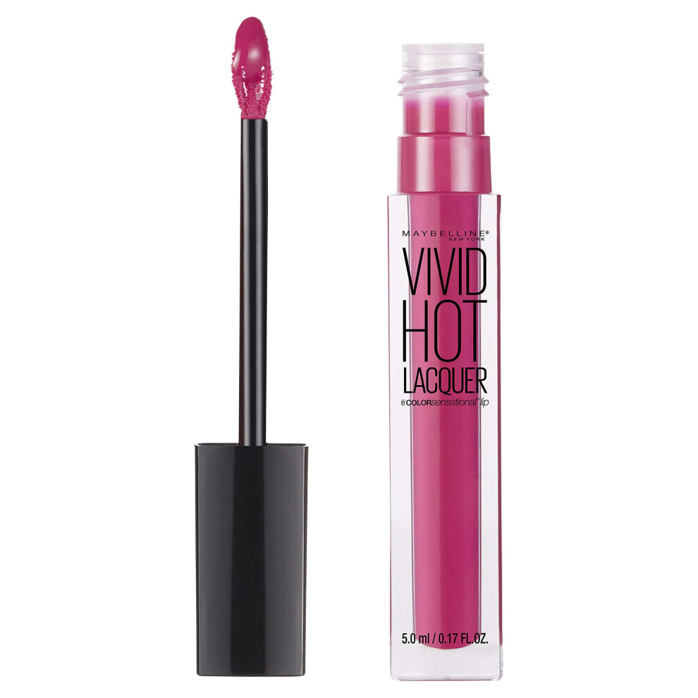 Maybelline New York Color Sensational Vivid Hot Lacquer Lip Gloss  Sassy  0.17 fl. oz.