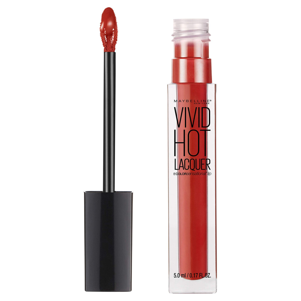 Maybelline New York Color Sensational Vivid Hot Lacquer Lip Gloss  So Hot  0.17 fl. oz.