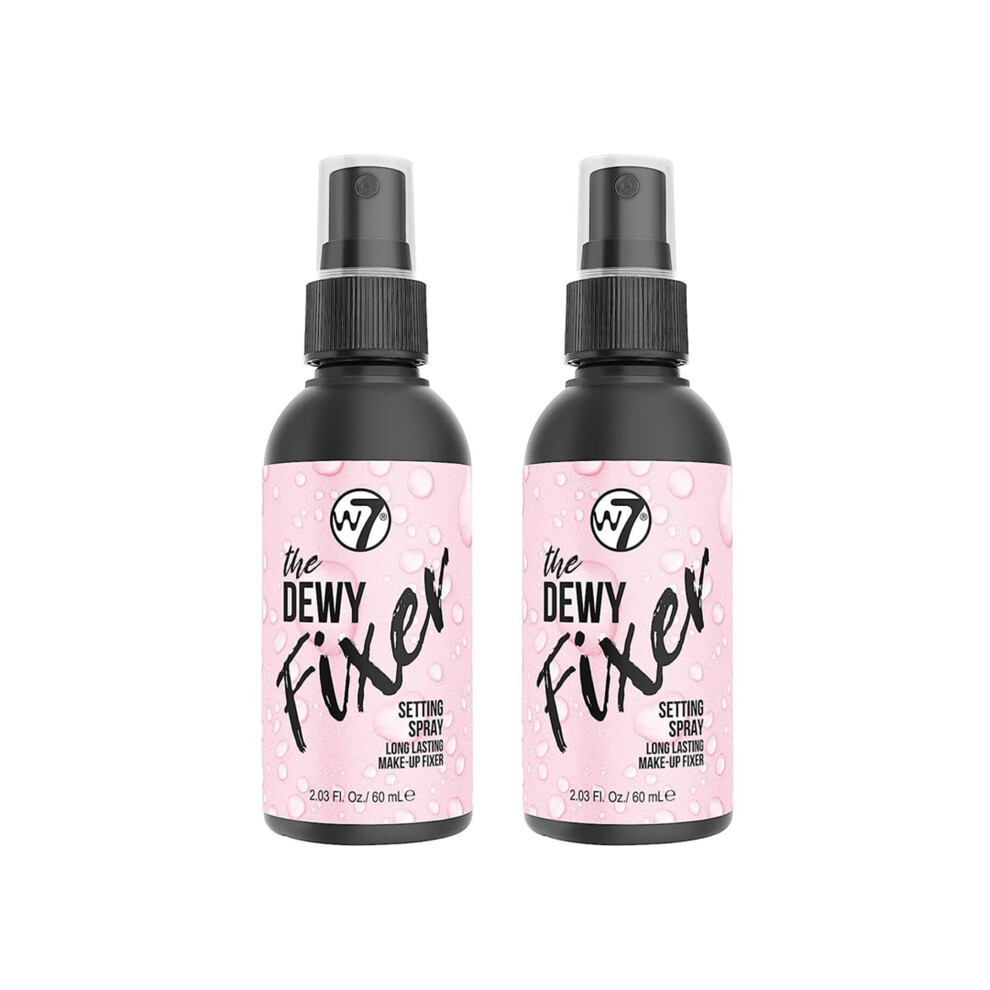 W7 The Fixer Makeup Setting Spray - Dewy Finish - Long-Lasting  Ultra-Fine Formula - Cruelty Free and Vegan - 2 Pack