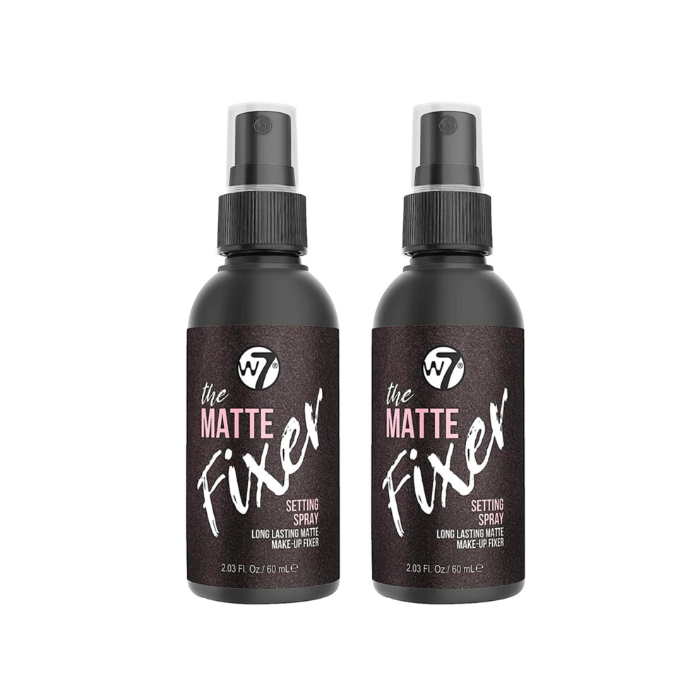 W7 The Fixer Makeup Setting Spray - Matte Finish - Long-Lasting  Ultra-Fine Formula - Cruelty Free and Vegan - 2 Pack