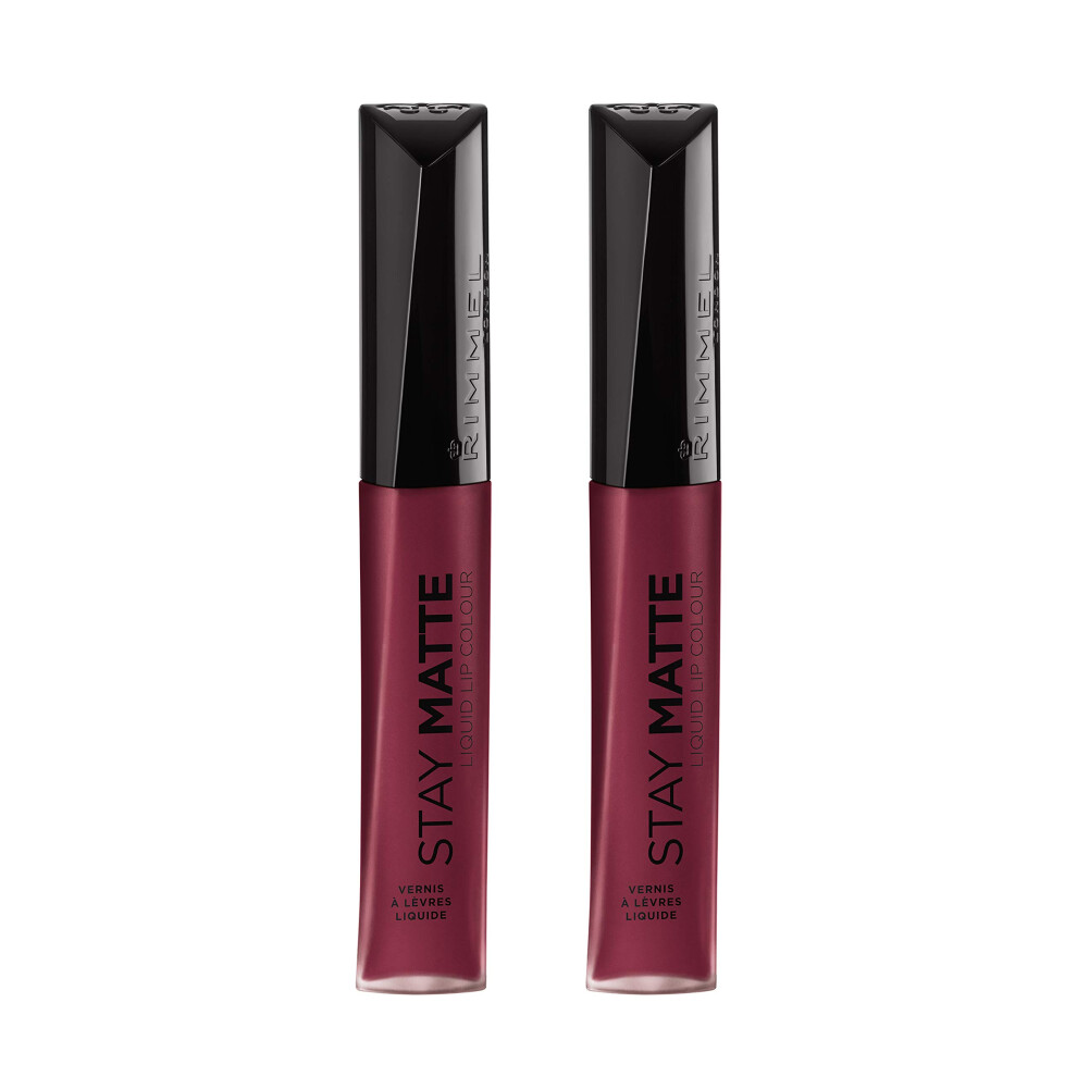 Rimmel Stay Matte Liquid Lip Color  Plum This Show  0.21 Fl Oz  Pack of 2