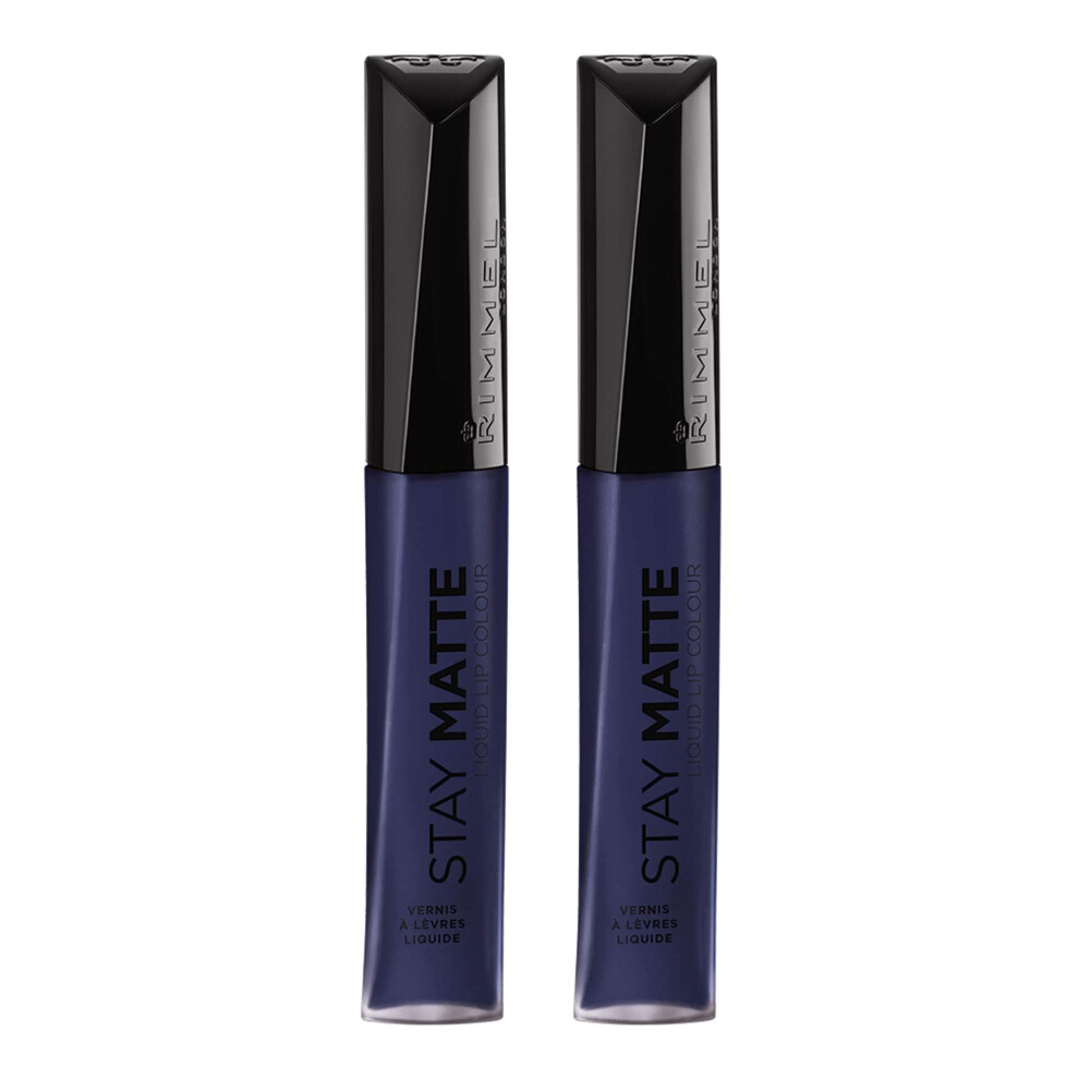 Rimmel Stay matte lip liquid  blue iris  0.21 Fl Oz (Pack of 2)