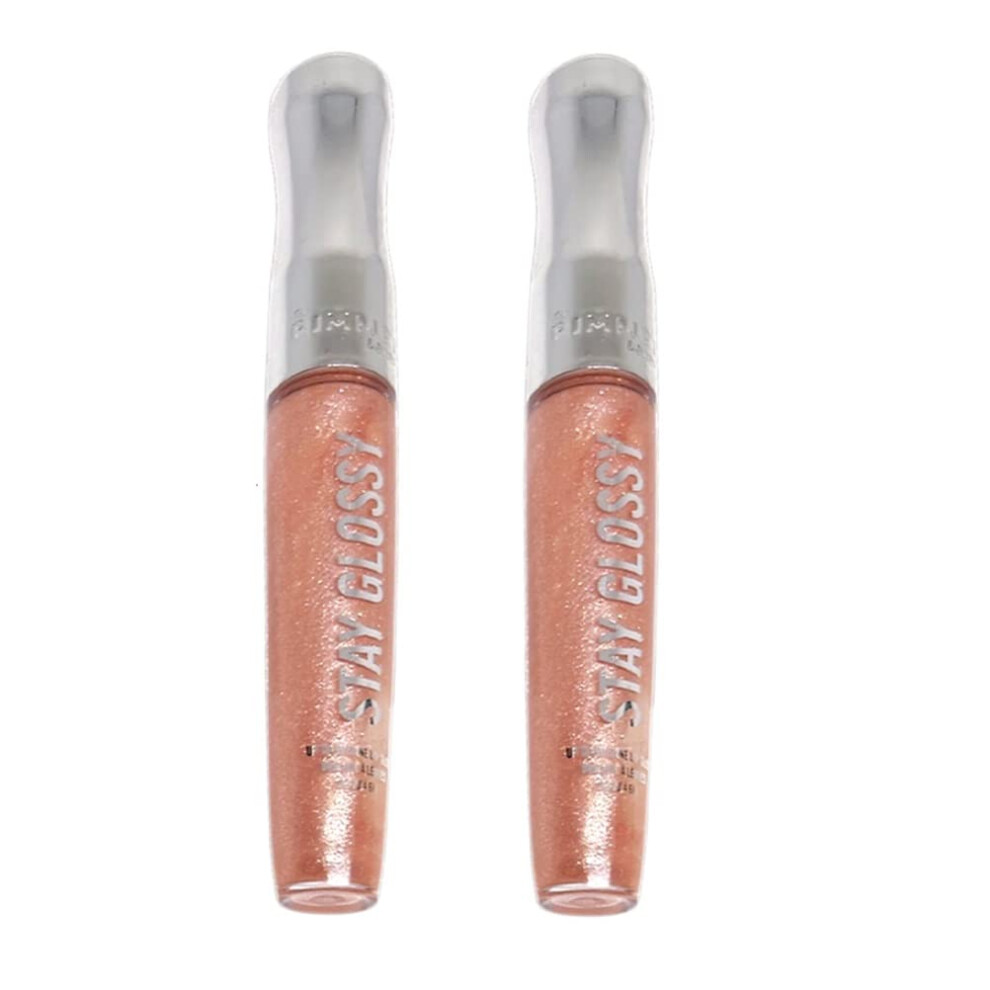 Pack of 2 Rimmel Stay Glossy 6HR Lip Gloss  All Nighter # 122