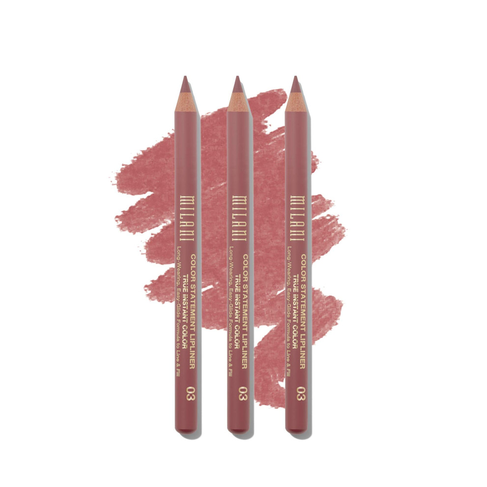 Milani Color Statement Lipliner - Nude (0.04 Ounce) - 3 Pack of Cruelty Free Lip Liners to Define  Shape and Fill Lips