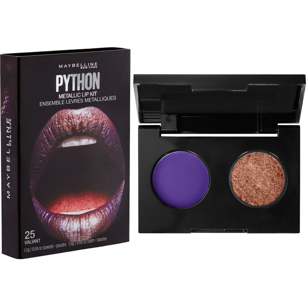 Maybelline New York Lip Studio Python Metallic Lip Makeup Kit  Valiant  0.09 oz.