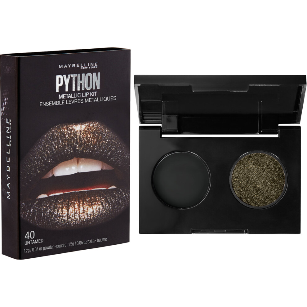 Maybelline New York Lip Studio Python Metallic Lip Makeup Kit  Untamed  0.09 oz.