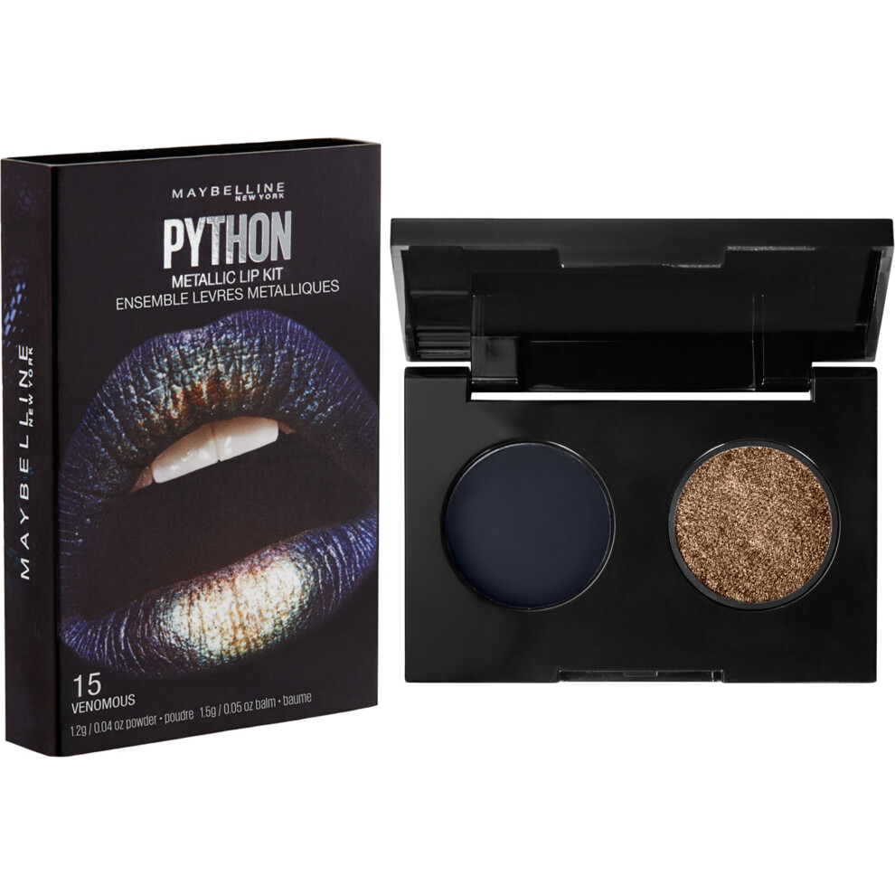 Maybelline New York Lip Studio Python Metallic Lip Makeup Kit  Venomous  0.09 oz.