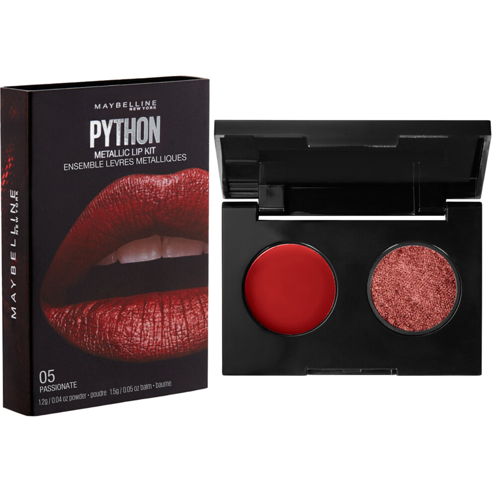 Maybelline New York Lip Studio Python Metallic Lip Makeup Kit  Passionate  0.09 oz.