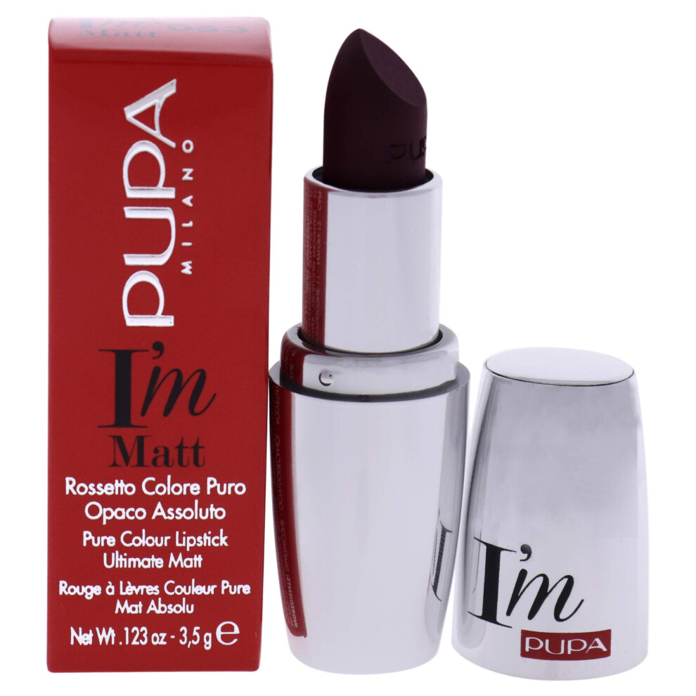 Pupa I Am Matt Pure Colour Lipstick - 053 Dangerous Violet Milano for Women - 0.123 oz Lipstick