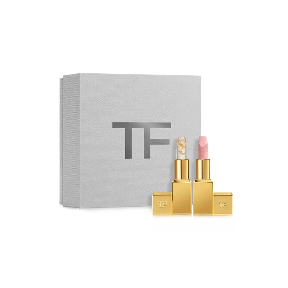 Tom Ford Soleil Lip Duo - Soleil Lip Blush (pink) and Sunlit Rose Lip Balm (rosy) Full Size.
