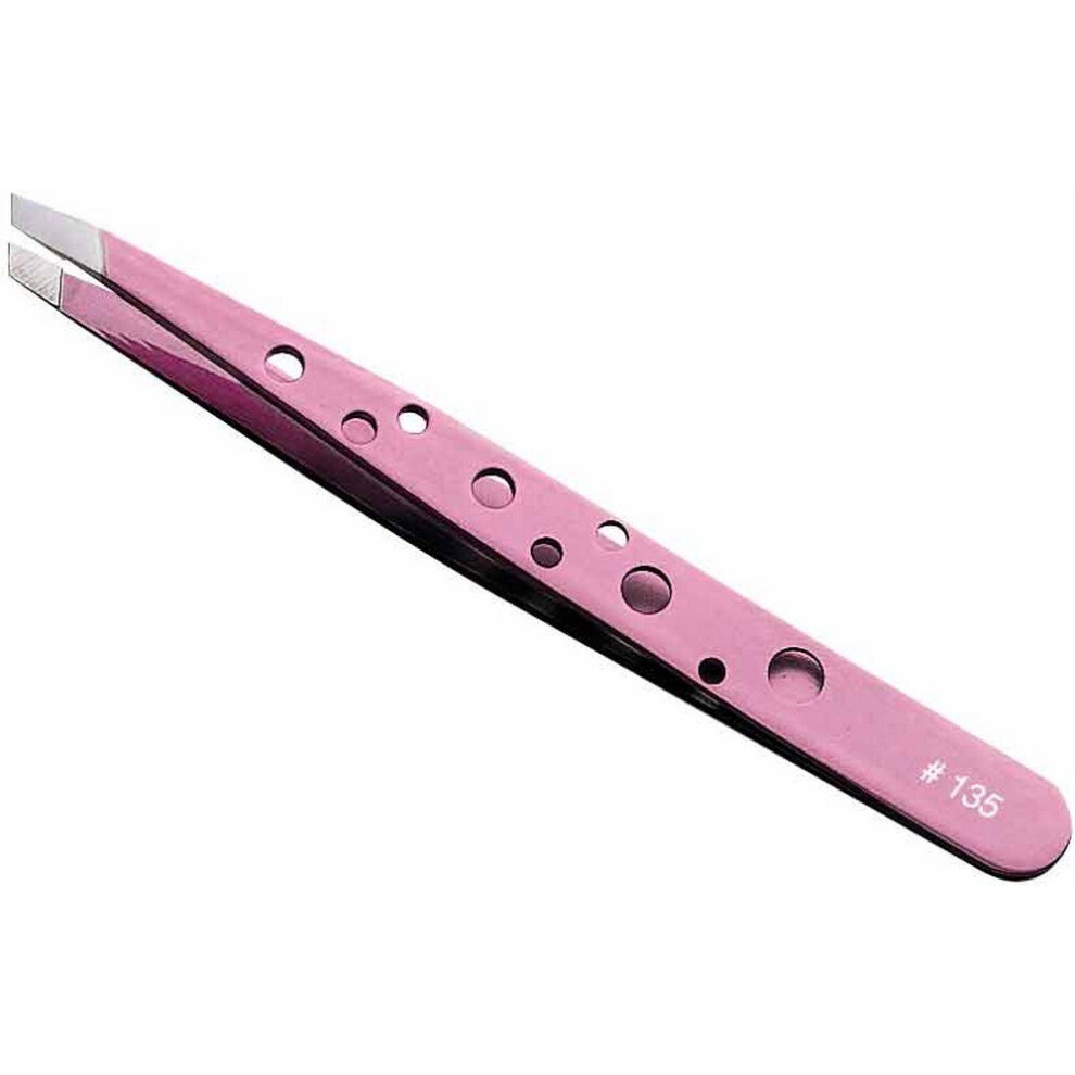 Rubis Switzerland Mc0135pk/r1k111-z08 Pink Slanted Tip Swiss Slanted Tip Tweeze  0.1 Pound