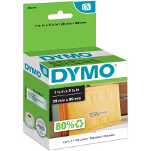 Dymo, DYM30254, Etiquetas de Dirección Transparentes, 130 / Rollo, Transparente