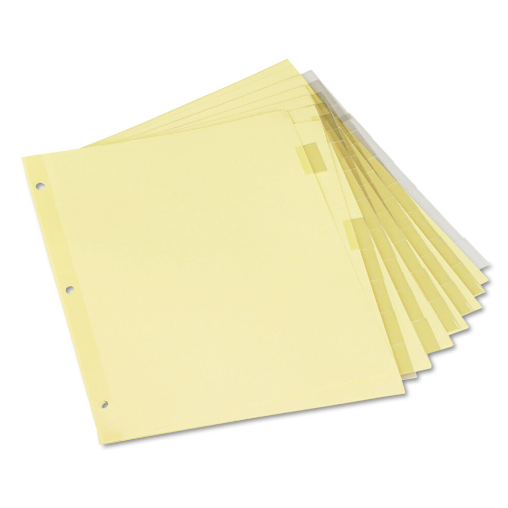 Universal 21873 Economical Insertable Index  Clear Tabs  8-Tab  Letter  Buff  6 Sets/Pack