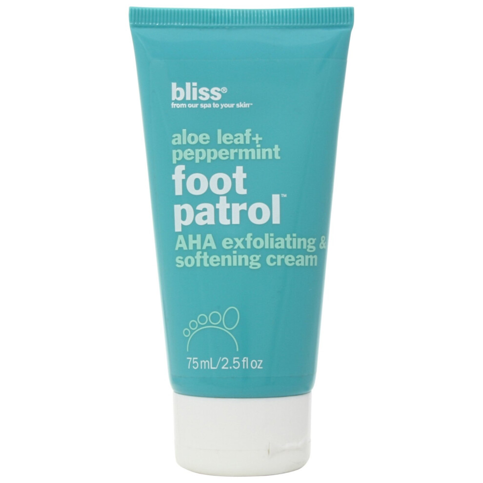 bliss foot patrol exfoliating & softening cream  2.5 fl. oz.