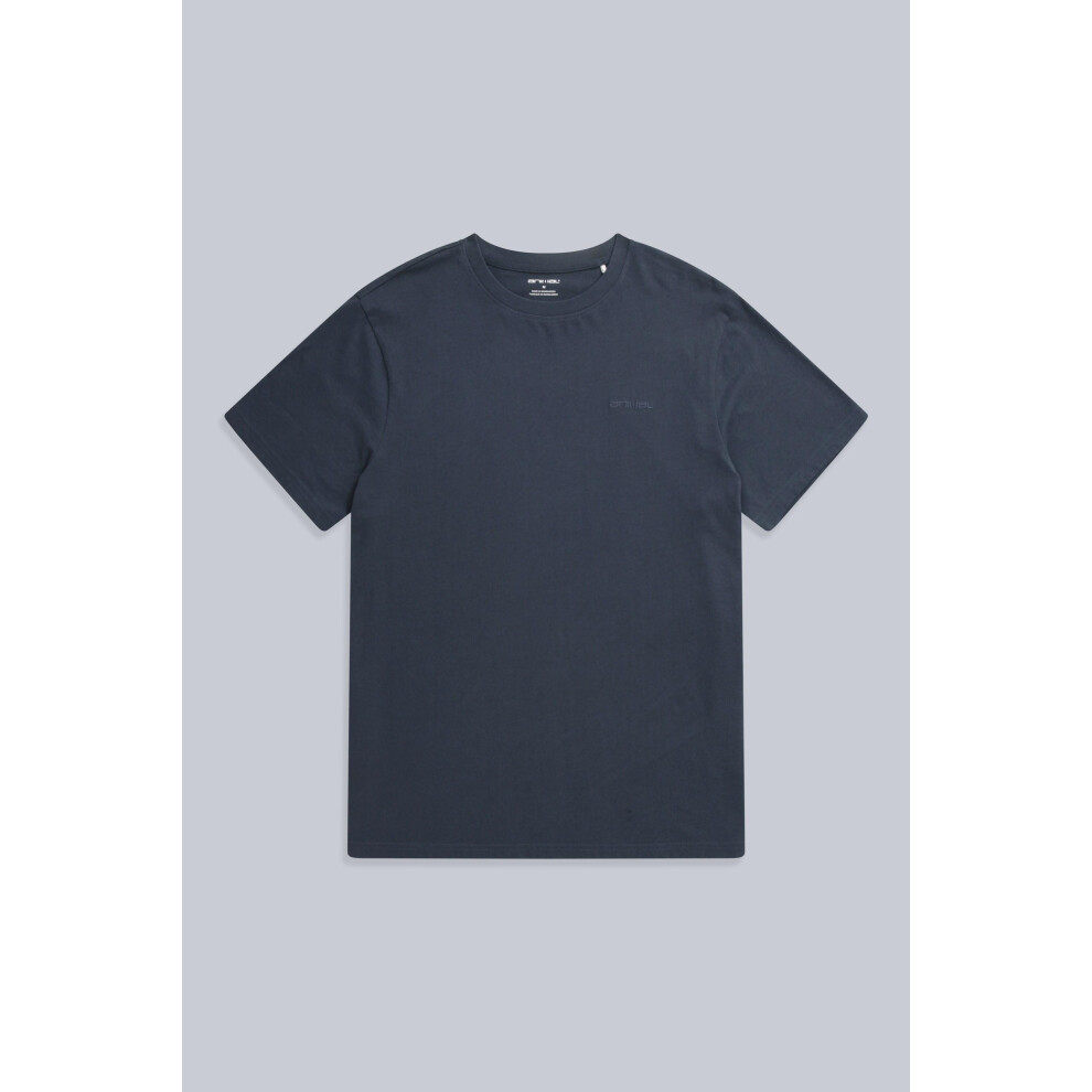 (XS, Navy) Animal Mens Icon Organic T-Shirt