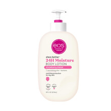 Lotion Corporelle eos Shea Better – Rêve de Fraise, Hydratation 24h, Texture Légère & Non Gras, Vegan, 473 ml