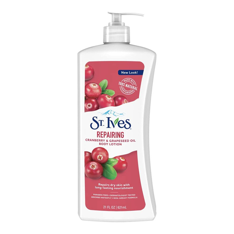 St. Ives Repairing Body Lotion Cranberry and Grapeseed Oil 21 oz  pack of 1 (811500735)