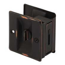 Prime-Line N 7319 Pocketdeur Privacy Lock met Trek - Vervang Oude of Beschadigde Slot Eenvoudig - Klassiek Brons (Enkele Verpakking)