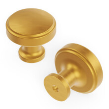 Hickory Hardware Kitchen Cabinet Knobs Quality Drawer and Dresser Knob Handle Pulls for Cabinet Doors Bathroom Drawers 1-1/4 Inch Brushed Golden