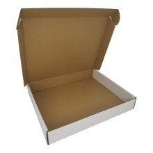 CH-BOX 50 Pack 13x11x2'' Small Shipping Boxes Corrugated Cardboard Mailers for Business White (CM13112)