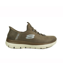 (39) Skechers Damen Slippers Summits Vegan Braun