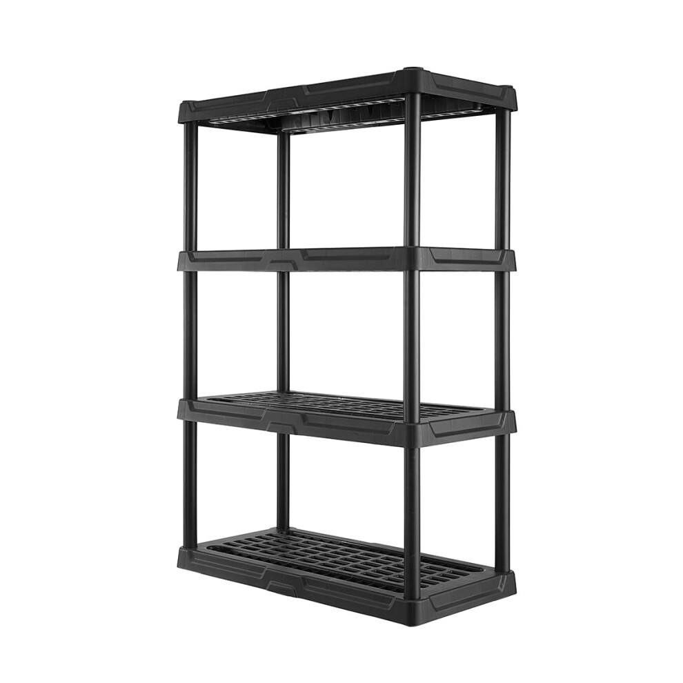 BLACK+DECKER  4-Tier Heavy Duty Ventilated Storage Shelf  150 lbs/Shelf (56 H x 36 W x 18 D)  Plastic Shelving Unit (4-Tier 1 Pack)