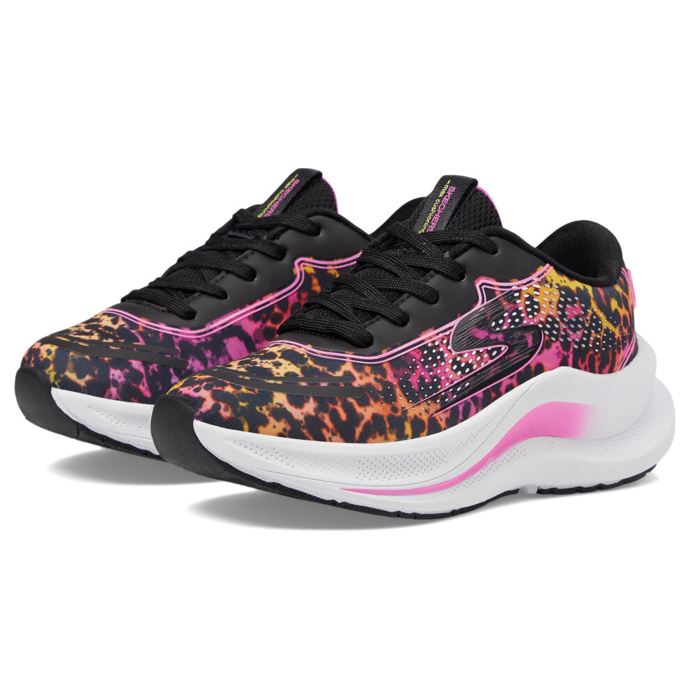 Skechers Girls MAX Cushioning Ascend Sneaker  Black/HotPink  5 Big Kid