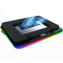 KLIM Turbofrost - Gaming Laptop Cooling Pad - 4 Powerful Turbo Fans up to 16000 RPM Laptop Cooler 2 Power Modes USB-C/DC Dynamic RGB 4-Po