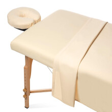 Juego de Sábanas de Microfibra para Mesa de Masaje Saloniture - Cubre Facial Incluido