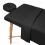 Ensemble de Draps en Microfibre pour Table de Massage Saloniture - Noir 1