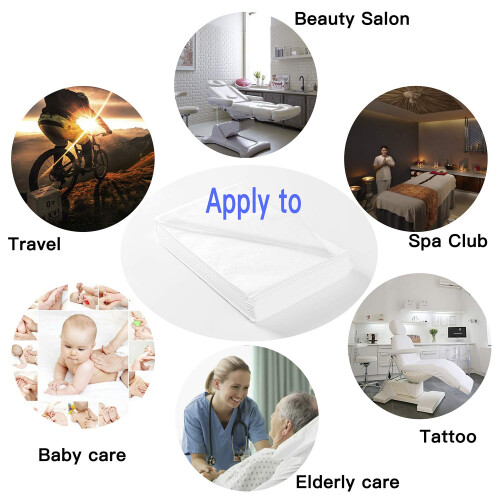 20 PCS Sábanas de Masaje Desechables Cubierta de Cama SPA 31" x 70" 2