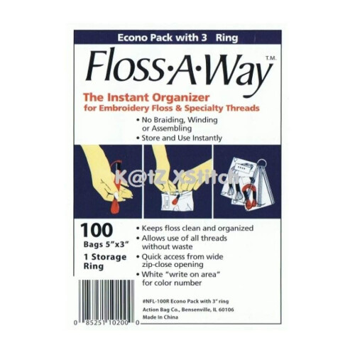 ACTION BAG Floss-A-Way Organizer 3 bij 5-inch, 100 stuks