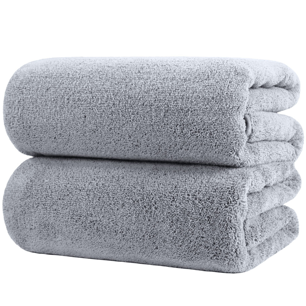 Drap de bain en microfibre non pelucheux     s   chage rapide POLYTE 35 x 70 po, lot de 2 (gris)