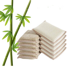 Éponges de Cuisine Naturelles en Bambou UKEENOR 10 Pièces Super Absorbantes