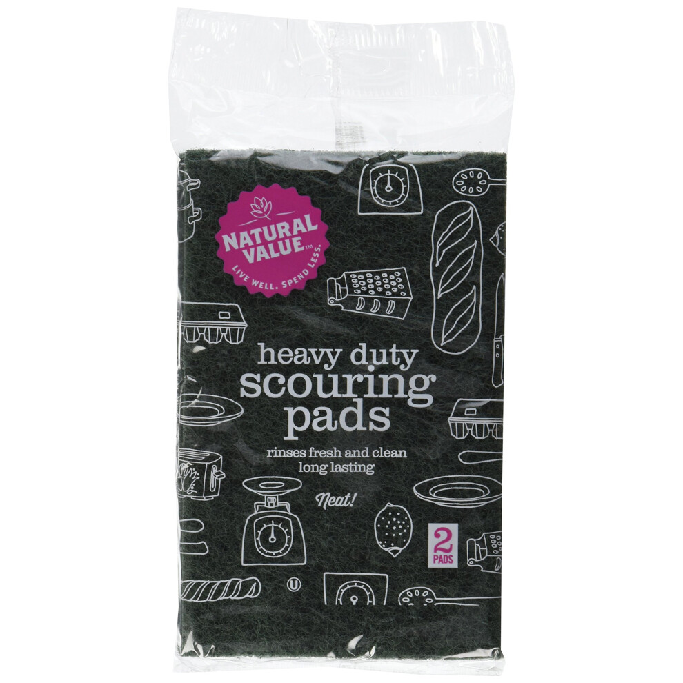 Natural Value Scouring Pads  2 Pads (Pack of 24)