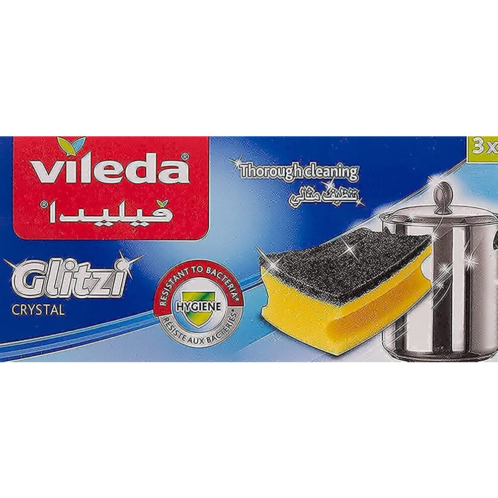 Vileda Glitzi Plus Washing Up Sponge/Thorough  Hygienic and Absorbent by Vileda