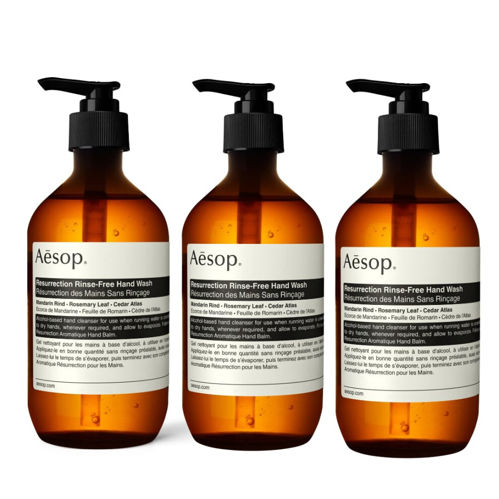 Aesop Resurrection Aromatique Hand Wash | Gentle Cleanser with Orange  Rosemary and Lavender Oils | 16.9 oz  Pack of 3