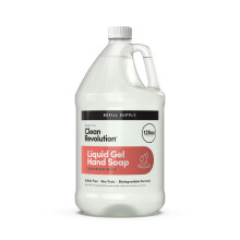 Sapone Mani Gel Liquido Clean Revolution, Ricco e Setoso, Schiuma Veloce, Facile da Risciacquare, Oli Essenziali (Geranio Menta) 128 Fl Oz