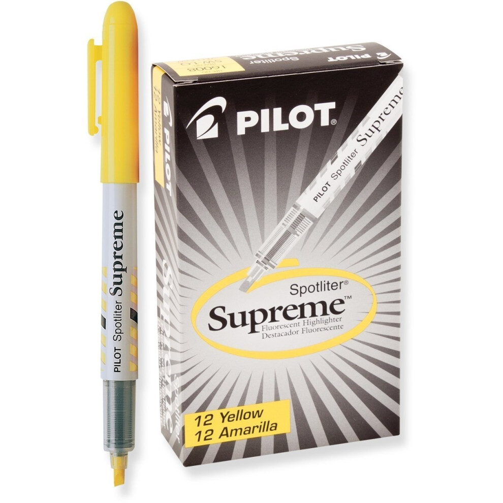 Pilot 16008 Liquid-ink Highlighter  Chisel Point  1DZ  Yellow Ink