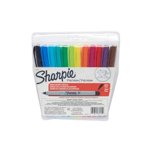 Sharpie SHARPIE 37172 Ultra Fine Point Permanent Marker  Assorted Colors  12 Count (37172)