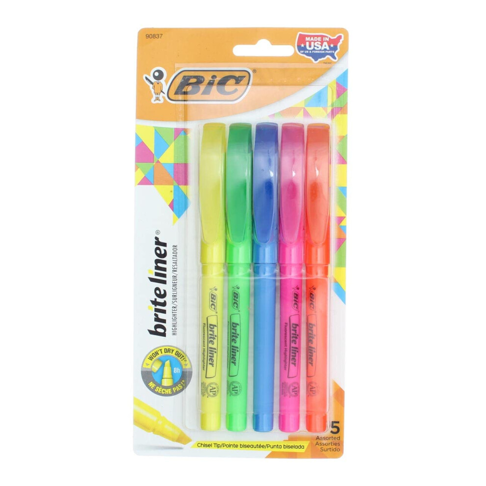 BIC HIGHLIGHTER 5 COLORS