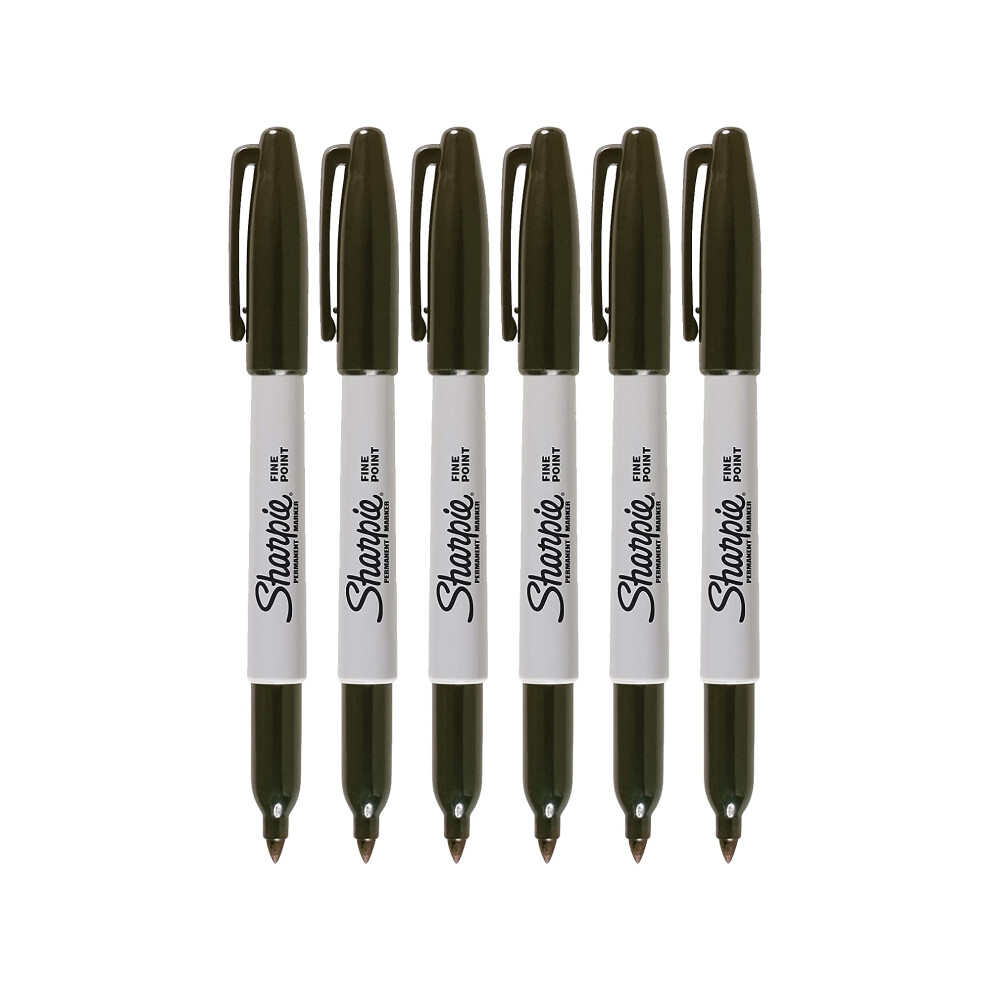 Sharpie 6 Pack 30101 Fine Point Permanent Marker Black