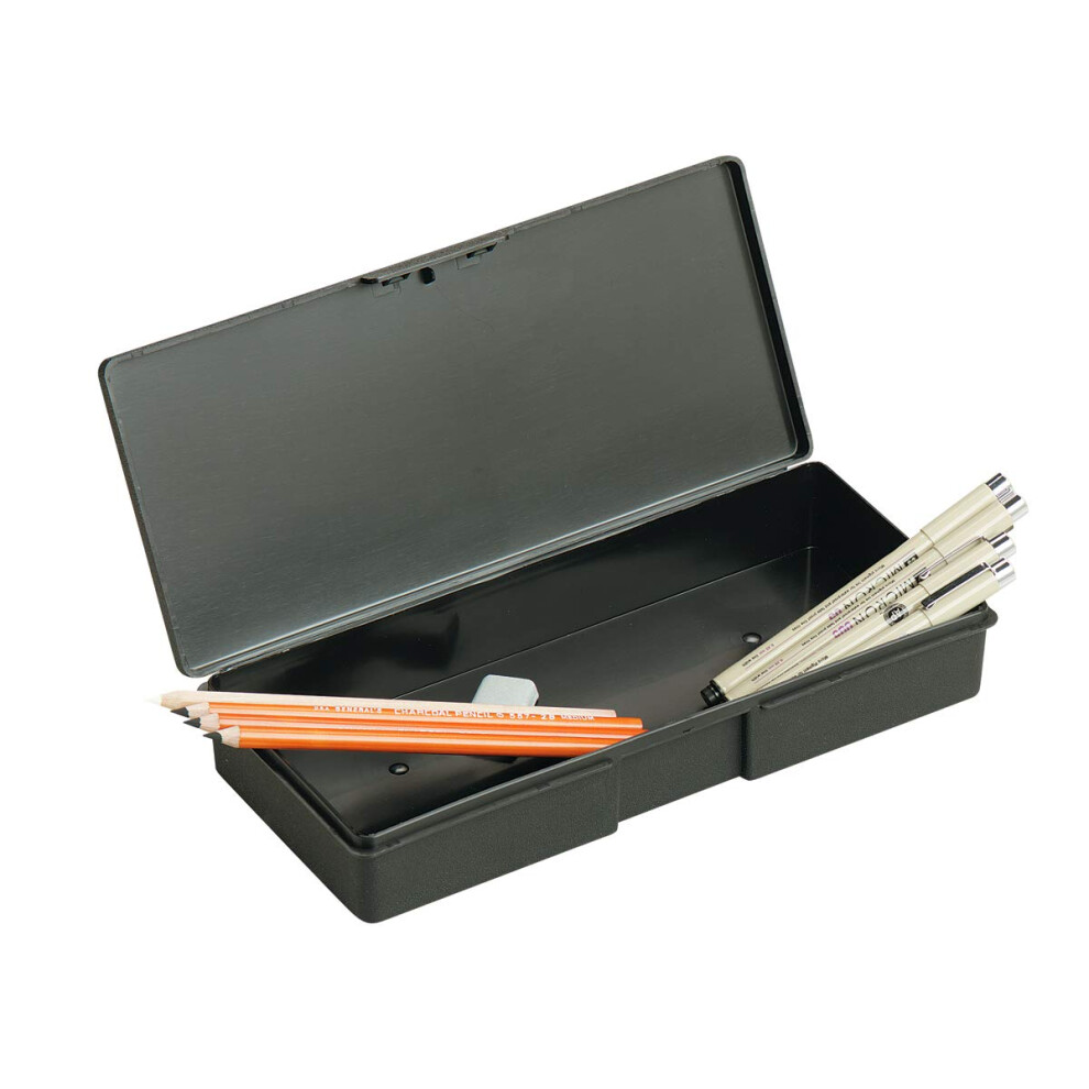 ArtBin KV501 Pencil Marker Box - Small Organizer for Pens  Pencils  Markers  Brushes  etc.  Black