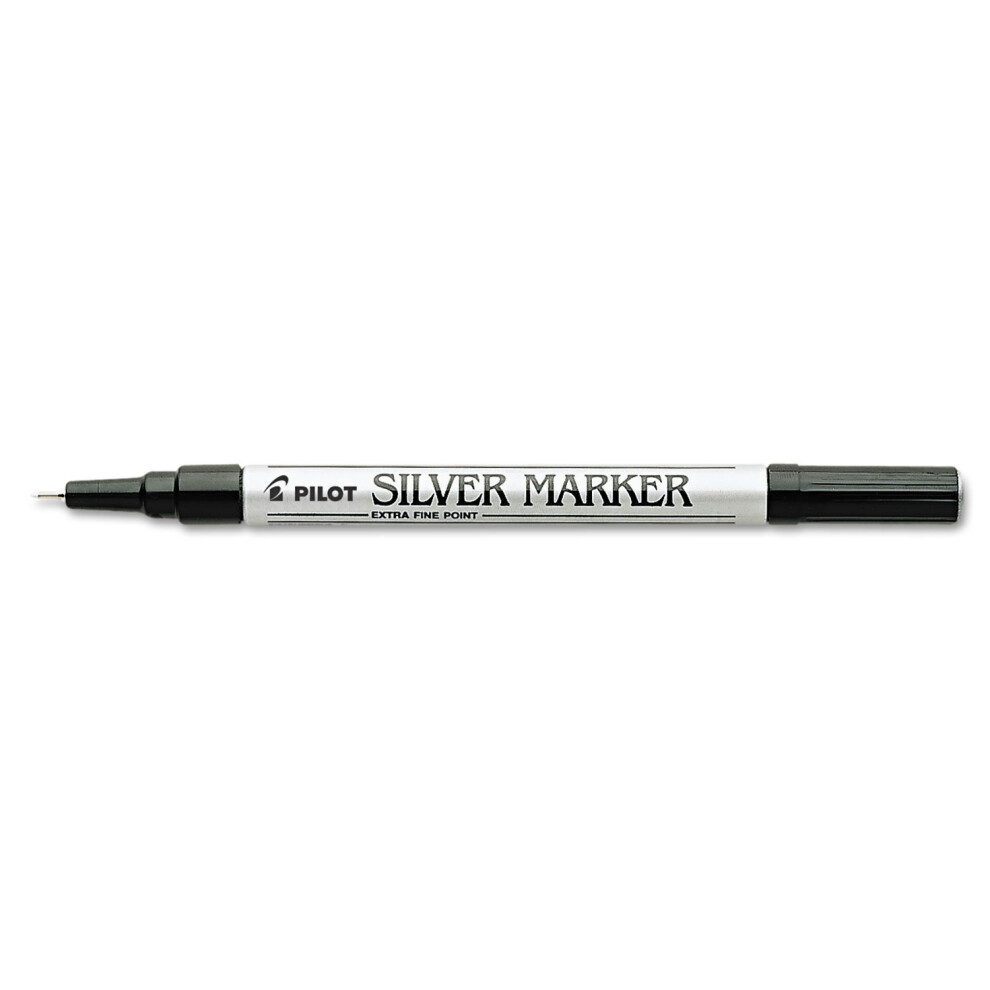 Pilot 41801 Creative Art & Crafts Marker  Extra-Fine Brush Tip  Silver